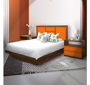 Broadway King Size Bedroom Set w Storage Platform