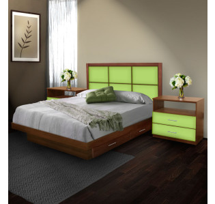 Rico King Size Bedroom Set w Storage Platform
