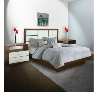 Downtown King Size Platform Bedroom Set 4 Piece