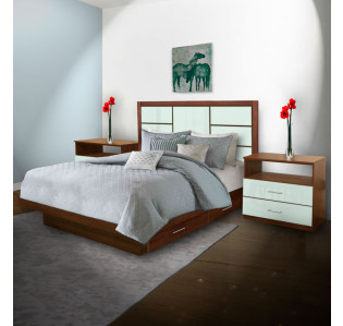 Downtown King Size Bedroom Set w Storage Platform