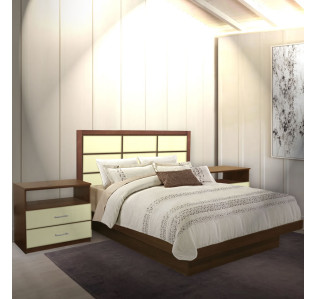 Cambridge King Size Platform Bedroom Set 4 Piece