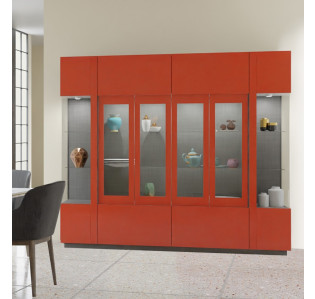 Bentley Modern Glass Curio Cabinet Displays