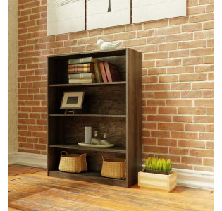 Alexis Bookcase - 4 Shelf - Charcoal Ash