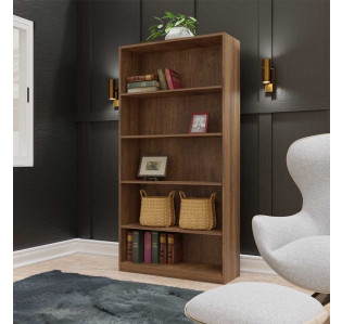 Alexis Bookcase - 5 Shelves - Rustic Birch