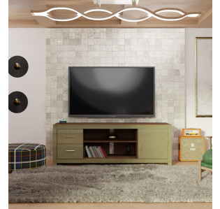 Oregano Colored Glass Front | Light Walnut Matte Case | Rod Chrome Handle