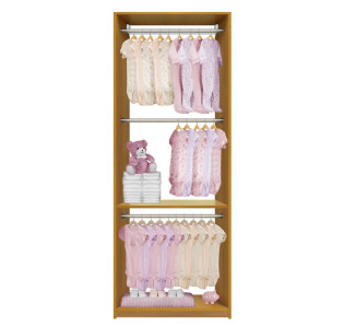 Isa Custom Closet - Triple Hanging Closet System for Infant Clothing