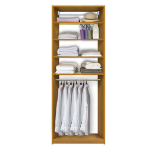 Isa Custom Closet - Hanging Clothes Below 4 Adjustable Shelves