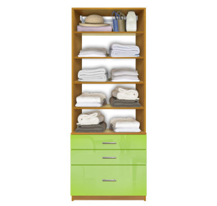 Isa Closet System - Shallow & Deep Drawers, 5 Shelves