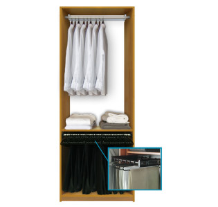 Custom Closet System for Hanging Clothing