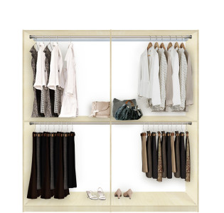 Isa Custom Closet for Hanging Clothes - DOUBLE Double Hanging