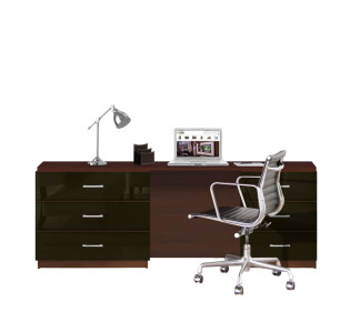 Parkside Executive Desk - Contemporary Office Desk w XL drawers