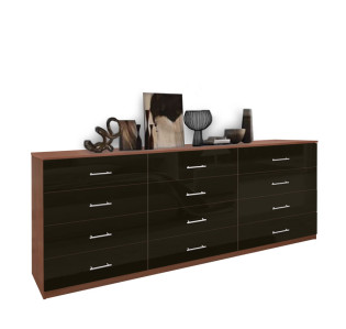 12 Drawer Triple Dresser – Expansive Storage in Custom Finishes