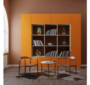 Harrison Bookcase - Modern Cube Bookshelves Surrounded by Storage