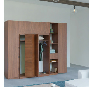 Hawthorne Wardrobe His & Her Closet with Bifold Folding Doors 
