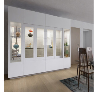 Henry Glass Curio Display Cabinet with Mirror Backs