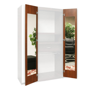 Wardrobe Closet Mirrored Interior - Door Mirrors, 165 Degree Hinges