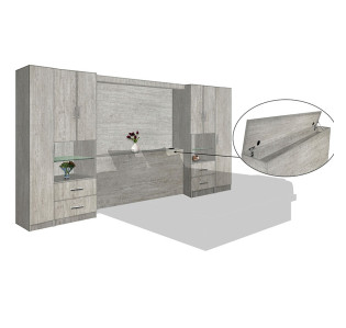 Lincoln Classic Pier Wall Matte Storagemax Headboard