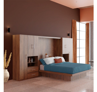 Lincoln Classic Pier Wall Platform Bed w Matte Headboard