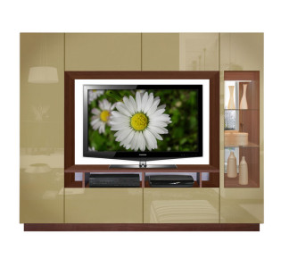 Michael Wall Unit with Clear Glass and Accent Lighting