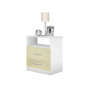 Freedom Bedside Night Table - 2 Drawer Open Top Night Stand