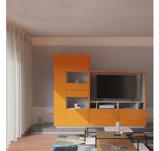 Scarlett Wall Unit - Unique Asymmetric Wall Unit Design