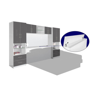 Studio Pier Wall Matte Storagemax Headboard & Storage Bridge