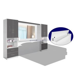 Studio Classic Pier Wall Mirrored Storagemax Headboard