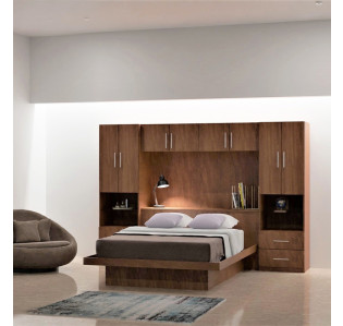 Studio Pier Wall Platform Bed w Matte Headboard