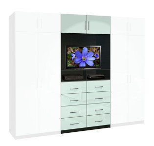 Aventa Wardrobe (Center Only) 8 Drawer 43 X 86