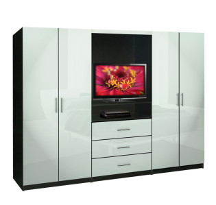 Aventa Bedroom Wall Unit - TV Unit w Drawers and Doors