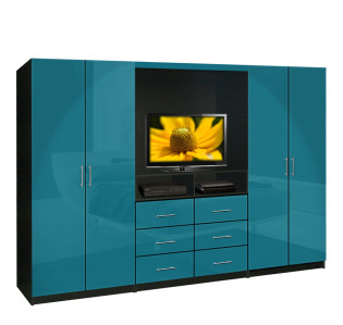 Aventa TV Wardrobe Wall Unit - Free Standing Bedroom TV Unit