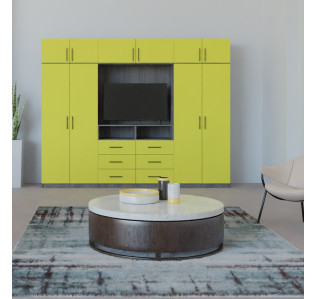 Aventa TV Wardrobe Wall Unit X-Tall - Bedroom TV Furniture Plus Storage