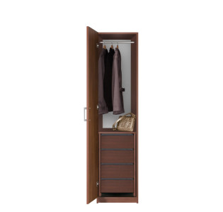 Bella Narrow Closet - Left Opening Door, 4 Interior Drawers