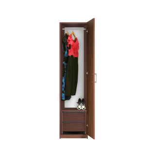 Bella Narrow Closet - Right Opening Door, 2 Interior Drawers