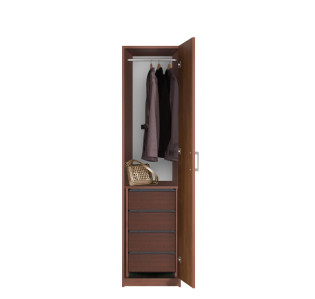 Bella Narrow Closet - Right Opening Door, 4 Interior Drawers