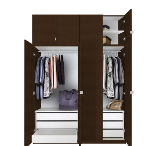 Alta Taller Wardrobe Closets - 6 Drawer Wardrobe Package