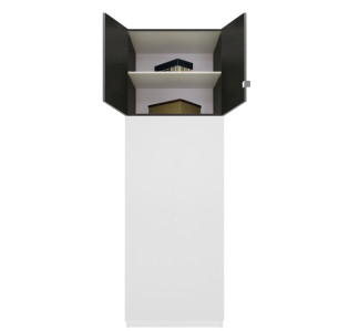 Extend Your Height +34" - Alta Shallow Wardrobe Storage Topper Double Door, 16"D