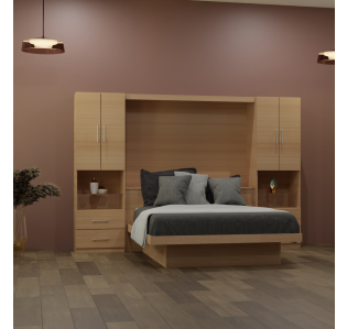 Studio Pier Wall Bedroom Set with Platform Bed