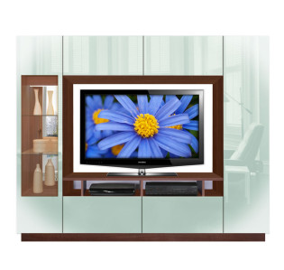 William Entertainment Center Icicle Glass