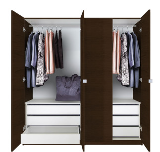 Alta Wardrobe Closet Package - 6 Drawer Wardrobe Package