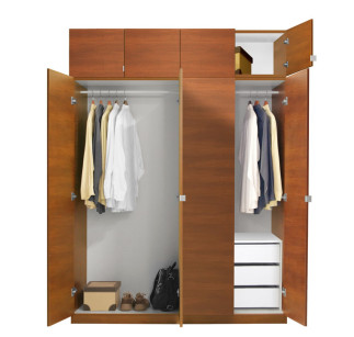 Alta Wardrobe Closet Package - 3 Drawer Wardrobes - Tall