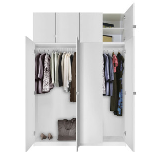 Alta Extra Tall Closet System with Doors – 8 Door Package
