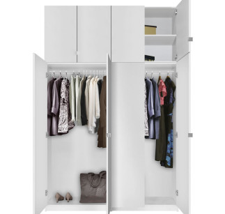 Alta 8 Door Wardrobe Closet Basic Package - Extra Tall