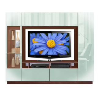 William Entertainment Center Icicle Glass