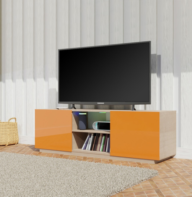 Real Orange Colored Glass Front | White Wash Matte Case