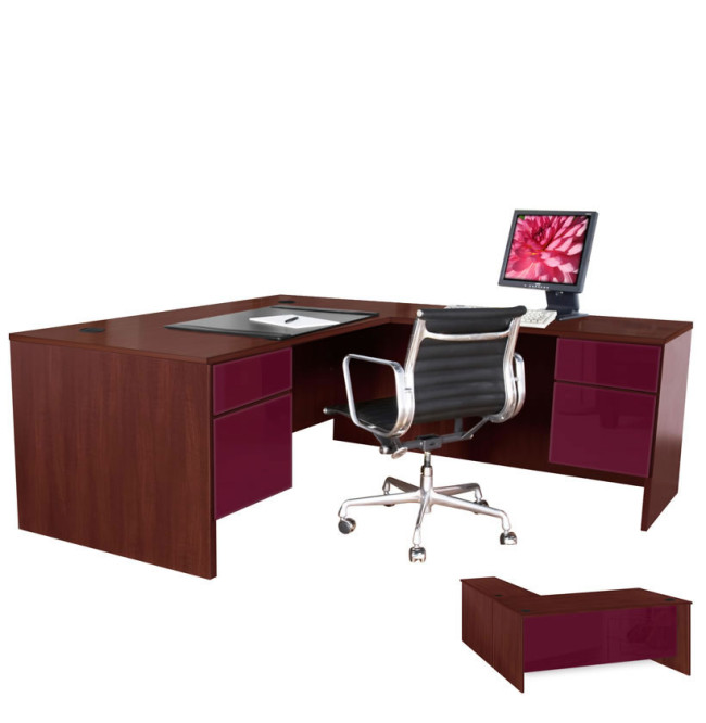 Alexis L Shaped Executive Computer Desk - Right Return