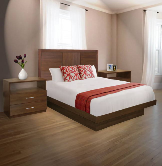 Madison Queen Size Platform Bedroom Set 4 Piece