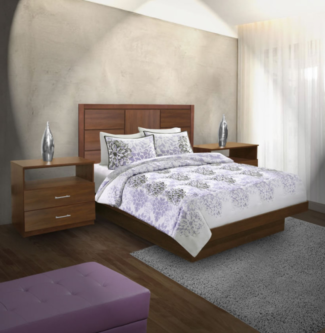 Montclair Queen Size Platform Bedroom Set 4 Piece