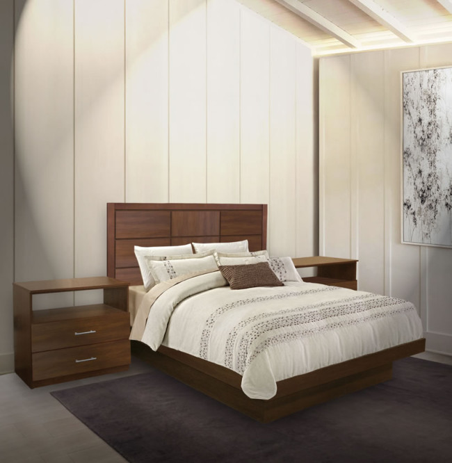 Cambridge Queen Size Platform Bedroom Set 4 Piece