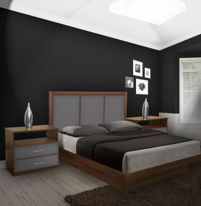 Monte Carlo King Size Platform Bedroom Set 4 Piece